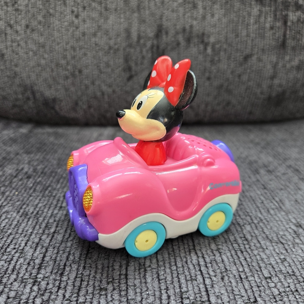VTech Go! Go! Smart Wheels Disney Minnie Mouse Pink Convertible Car Toy Tested